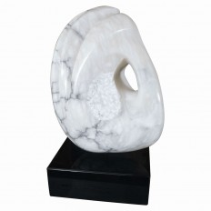Monumental abstract marble sculpture